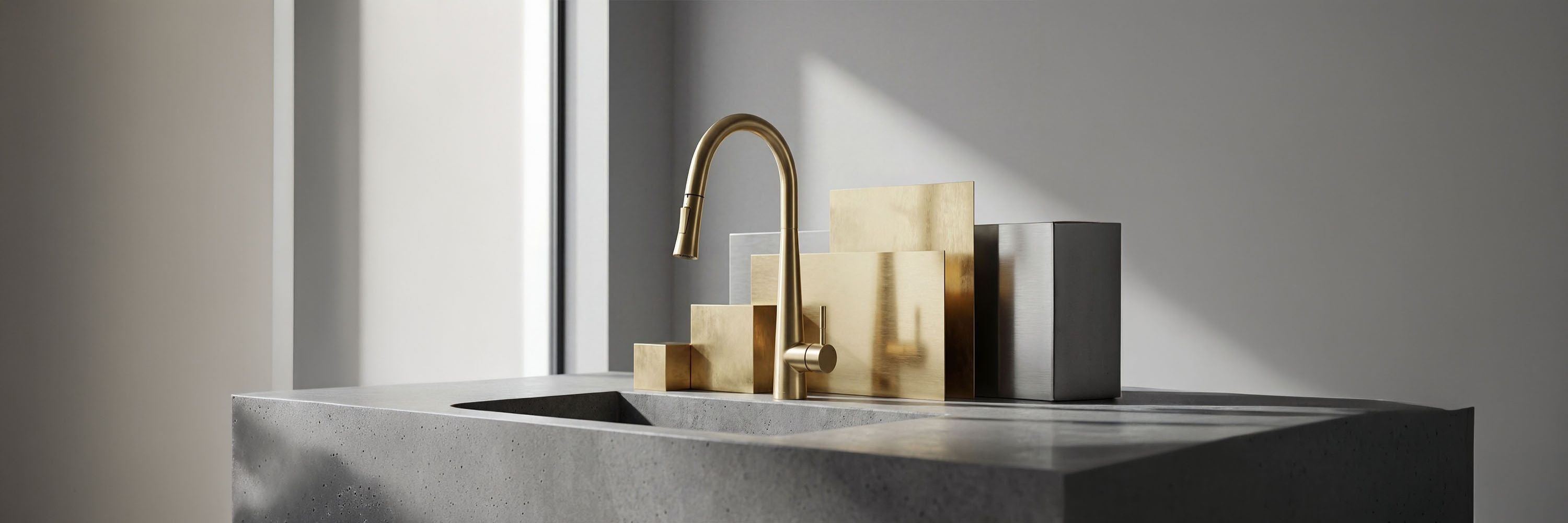 Brushed gold Arcus touch-activated kitchen faucet with a pull-down sprayer and durable stainless steel construction.