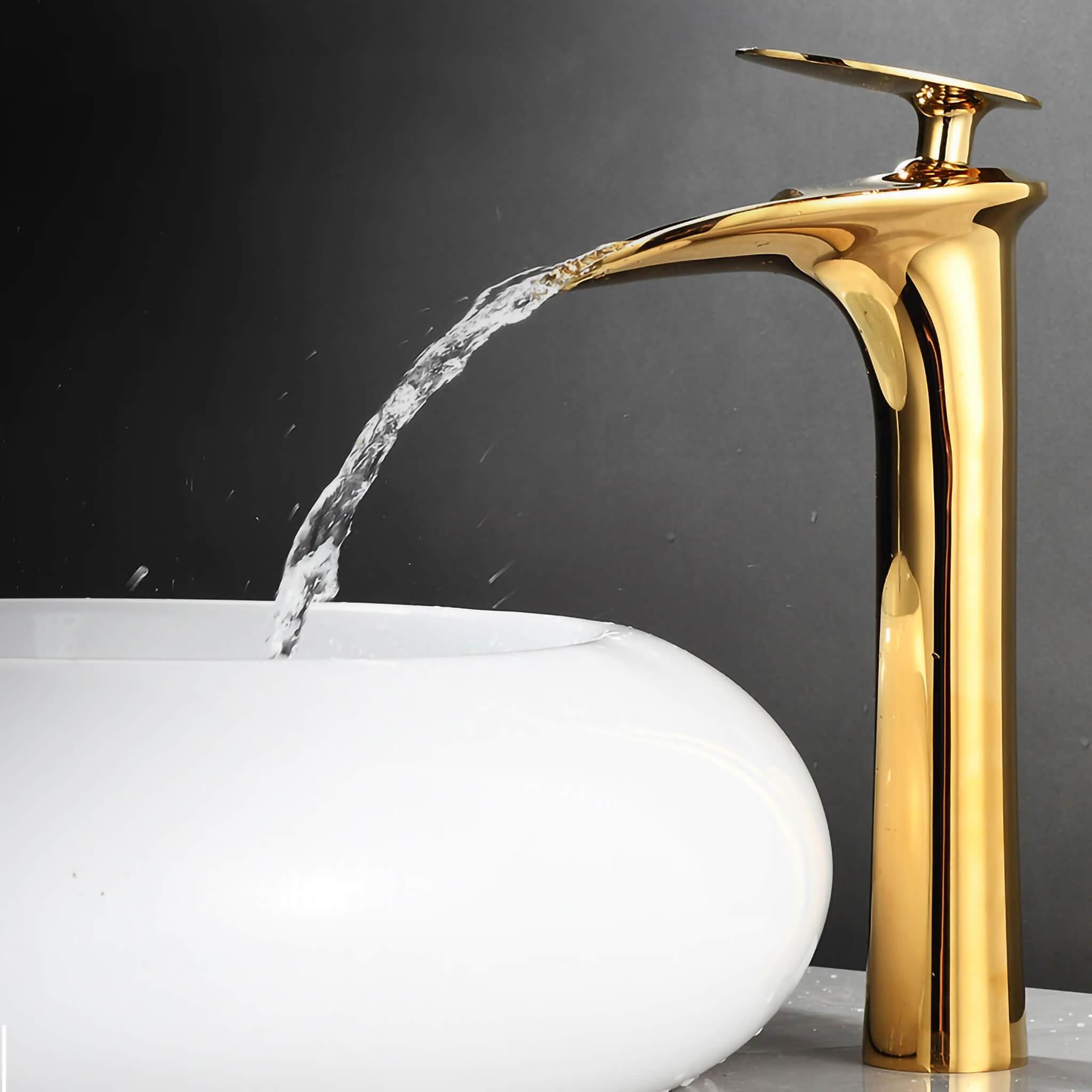 Bathroom Sink Faucet - Dunkel Bathroom Waterfall Faucet Single Hole Single handle - undefined - Signature Faucets