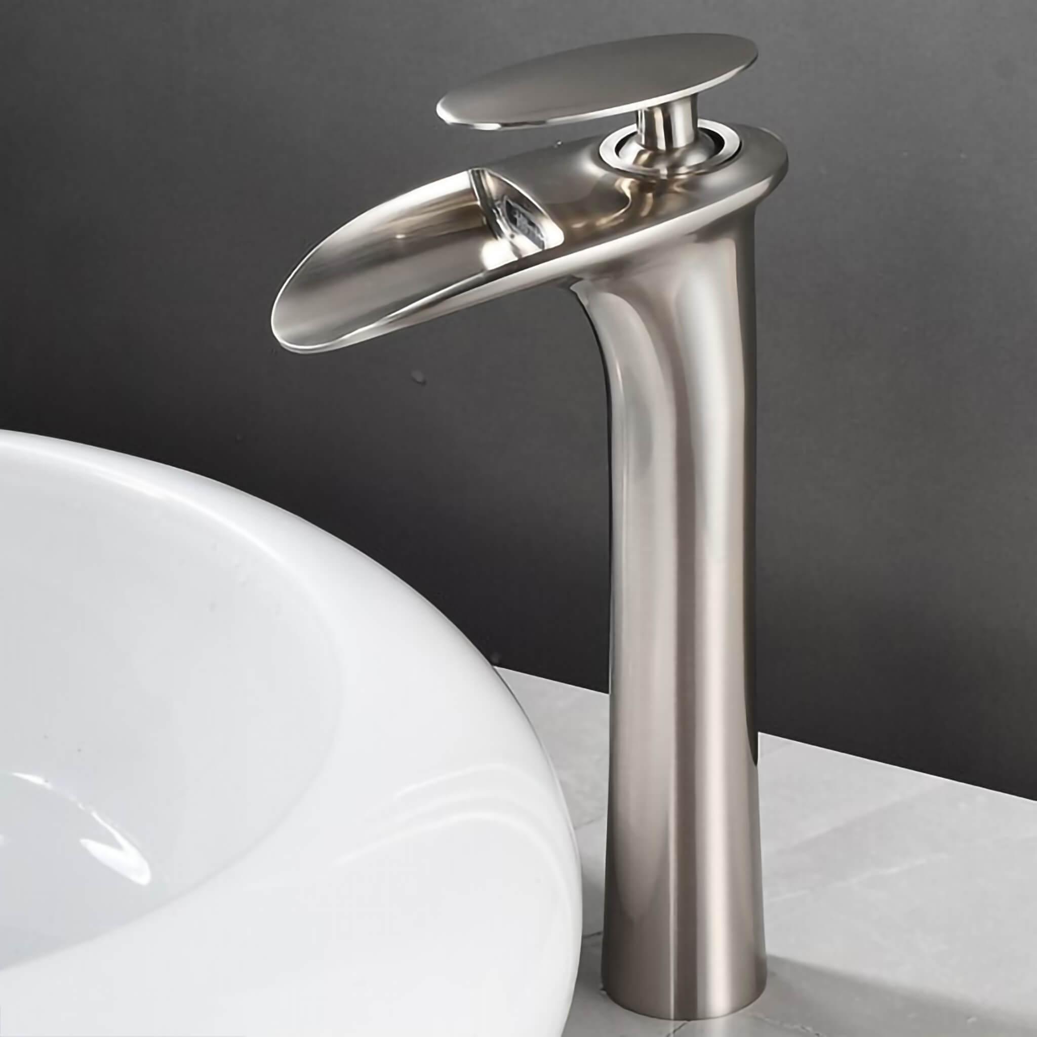 Bathroom Sink Faucet - Dunkel Bathroom Waterfall Faucet Single Hole Single handle - undefined - Signature Faucets