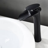 Bathroom Sink Faucet - Dunkel Bathroom Waterfall Faucet Single Hole Single handle - undefined - Signature Faucets