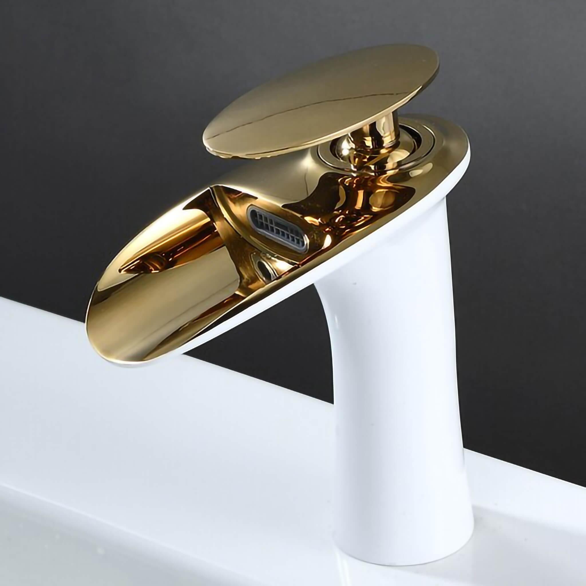 Bathroom Sink Faucet - Dunkel Bathroom Waterfall Faucet Single Hole Single handle - undefined - Signature Faucets