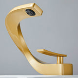 Colm-Unique-Design-Basin-Bathroom-Sink-Faucet-Single-Handle-Single-Hole-Brushed-Gold-Signature Faucets #color_brushed gold