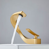 Colm-Unique-Design-Basin-Bathroom-Sink-Faucet-Single-Handle-Single-Hole-Brushed-Gold-Signature Faucets #color_brushed gold