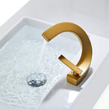 Colm-Unique-Design-Basin-Bathroom-Sink-Faucet-Single-Handle-Single-Hole-Brushed-Gold-Signature Faucets #color_brushed gold