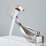 Colm-Unique-Design-Basin-Bathroom-Sink-Faucet-Single-Handle-Single-Hole-Brushed-Nickel-Signature Faucets #color_brushed nickel