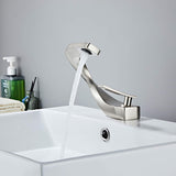 Colm-Unique-Design-Basin-Bathroom-Sink-Faucet-Single-Handle-Single-Hole-Brushed-Nickel-Signature Faucets #color_brushed nickel