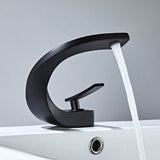 Colm-Unique-Design-Basin-Bathroom-Sink-Faucet-Single-Handle-Single-Hole-Matte-Black-Signature Faucets #color_matte black
