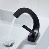 Colm-Unique-Design-Basin-Bathroom-Sink-Faucet-Single-Handle-Single-Hole-Matte-Black-Signature Faucets #color_matte black