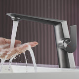 Kissinger-modern-basin-bathroom-sink-faucet-single-handle-single-hole-gunmetal-gray-signature faucets- #color_gun black