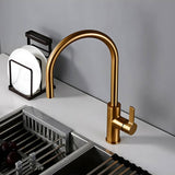 Kitchen-Faucet-Discreeto-Single-Hole-Kitchen-Faucet-With-Pull-Out-Spout-brushed-gold-Signature-Faucets #color_brushed gold