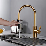 Kitchen-Faucet-Discreeto-Single-Hole-Kitchen-Faucet-With-Pull-Out-Spout-brushed-gold-Signature-Faucets #color_brushed gold