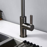 Kitchen-Faucet-Discreeto-Single-Hole-Kitchen-Faucet-With-Pull-Out-Spout-gun-metal-gray-Signature-Faucets #color_gun black