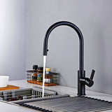 Kitchen-Faucet-Discreeto-Single-Hole-Kitchen-Faucet-With-Pull-Out-Spout-matte-black-Signature-Faucets #color_matte black