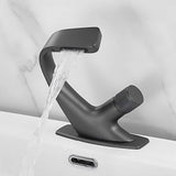Bathroom Sink Faucet - Adam Modern Waterfall Bathroom Sink Faucet Deck Mounted Single Hole - undefined - Signature Faucets