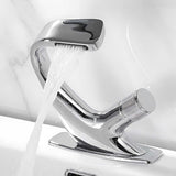 Bathroom Sink Faucet - Adam Modern Waterfall Bathroom Sink Faucet Deck Mounted Single Hole - undefined - Signature Faucets