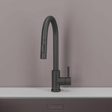 Kitchen Faucet - Imperium Touch Control Dual Function Pull Out Spout Kitchen Faucet - Brushed Nickel - Signature Faucets #color_matte black