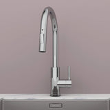 Stainless steel kitchen faucet - Imperium Touch Control Dual Function Pull Out sprayer Spout Kitchen Faucet - Chrome - Signature Faucets #color_chrome
