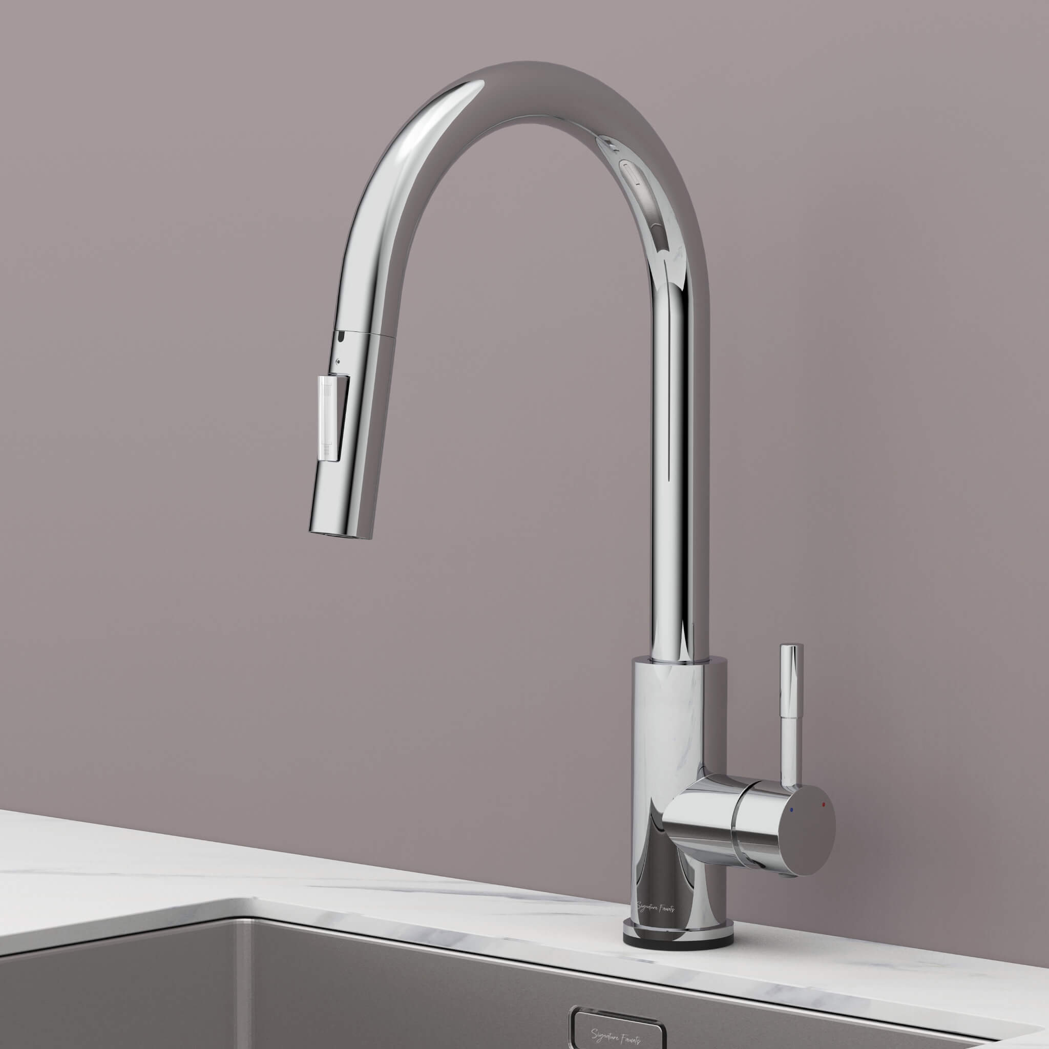Stainless steel kitchen faucet - Imperium Touch Control Dual Function Pull Out sprayer Spout Kitchen Faucet - Chrome - Signature Faucets #color_chrome
