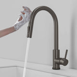 Stainless steel kitchen faucet - Imperium Touch Control Dual Function Pull Out sprayer Spout Kitchen Faucet - Gunmetal Gray - Signature Faucets #color_gunmetal gray
