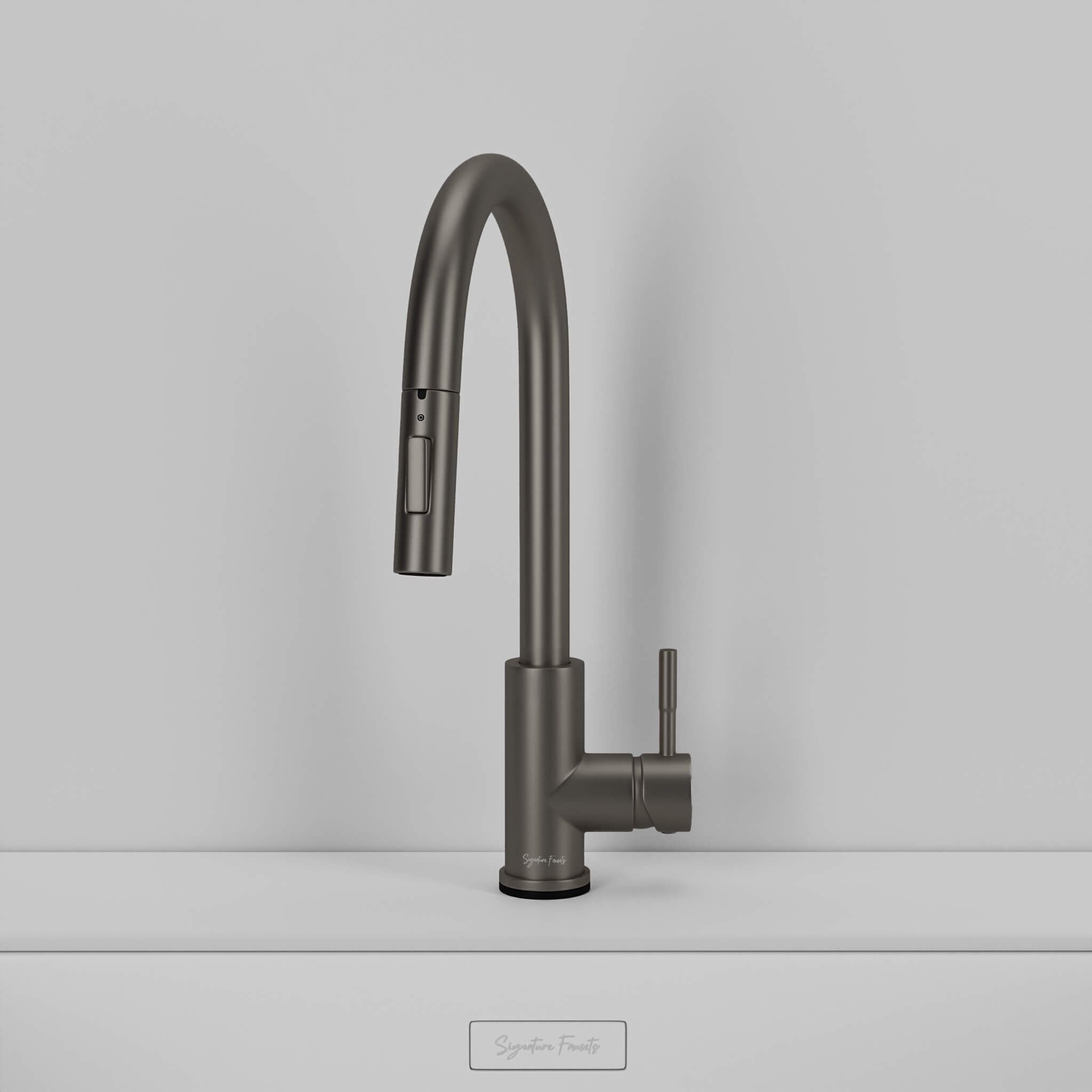 Stainless steel kitchen faucet - Imperium Touch Control Dual Function Pull Out sprayer Spout Kitchen Faucet - Gunmetal Gray - Signature Faucets #color_gunmetal gray
