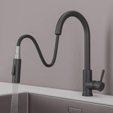 Stainless steel kitchen faucet - Imperium Touch Control Dual Function Pull Out sprayer Spout Kitchen Faucet - Brushed Nickel - Signature Faucets #color_matte black