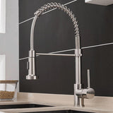 Kitchen Faucet - Spiro Single-Hole Kitchen Faucet with Pull-Down Spring Spout - undefined - Signature Faucets