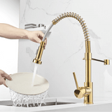 Kitchen Faucet - Spiro Single-Hole Kitchen Faucet with Pull-Down Spring Spout - undefined - Signature Faucets