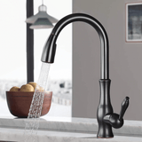 Kitchen Faucet - Victorian Single-Hole Kitchen Faucet With Pull Out Spout - undefined - Signature Faucets