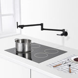 Kitchen Faucet - Gertner Pot Filler Faucet Wall Mount Double Joint Spout Swing Arm Single Hole Two Handle Kitchen Stove Faucet - undefined - Signature Faucets