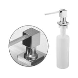 Soap Dispenser - Culp Deck Mounted Kitchen Sink Soap Dispenser 400ml (13.5oz) Square Pump Brass Construction - undefined - Signature Faucets
