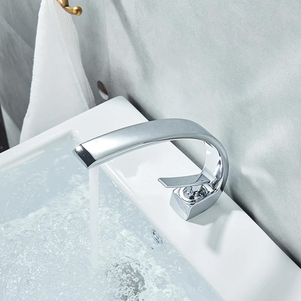 Bathroom Sink Faucet - Kastel Basin Faucets Modern Bathroom Mixer Tap Single Handle Single Hole Crane - undefined - Signature Faucets