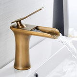 Bathroom Sink Faucet - Helfer Waterfall Basin Bathroom Sink Faucet Single handle - undefined - Signature Faucets