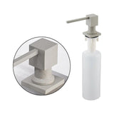 Soap Dispenser - Culp Deck Mounted Kitchen Sink Soap Dispenser 400ml (13.5oz) Square Pump Brass Construction - undefined - Signature Faucets