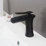 Bathroom Sink Faucet - Helfer Waterfall Basin Bathroom Sink Faucet Single handle - undefined - Signature Faucets