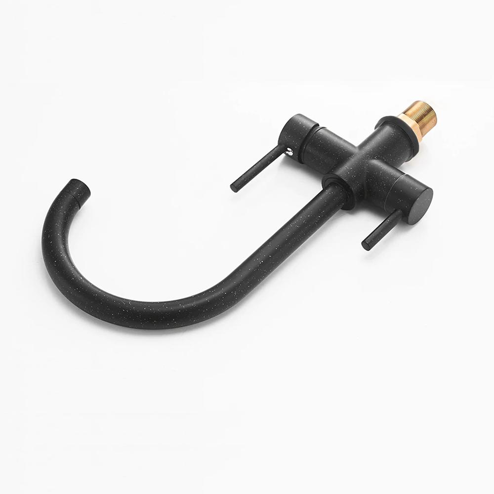 Kitchen Faucet - André Three Way Drinking Tap Dual Handle Kitchen Faucet - undefined - Signature Faucets #color_matte black