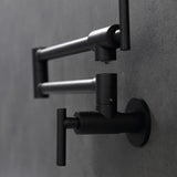 Kitchen Faucet - Gertner Pot Filler Faucet Wall Mount Double Joint Spout Swing Arm Single Hole Two Handle Kitchen Stove Faucet - undefined - Signature Faucets