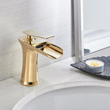 Bathroom Sink Faucet - Helfer Waterfall Basin Bathroom Sink Faucet Single handle - undefined - Signature Faucets