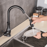 Kitchen Faucet - Victorian Single-Hole Kitchen Faucet With Pull Out Spout - undefined - Signature Faucets