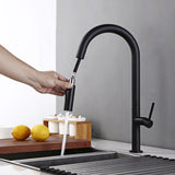 Kitchen Faucet - Laufer Single-Hole Kitchen Faucet With Pull Out Spring Spout - undefined - Signature Faucets