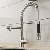 Kitchen Faucet - Spiro Single-Hole Dual Handle Kitchen Faucet with Pull-Down Spring Spout - undefined - Signature Faucets