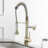 Kitchen Faucet - Spiro Single-Hole Dual Handle Kitchen Faucet with Pull-Down Spring Spout - undefined - Signature Faucets