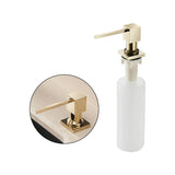 Soap Dispenser - Culp Deck Mounted Kitchen Sink Soap Dispenser 400ml (13.5oz) Square Pump Brass Construction - undefined - Signature Faucets