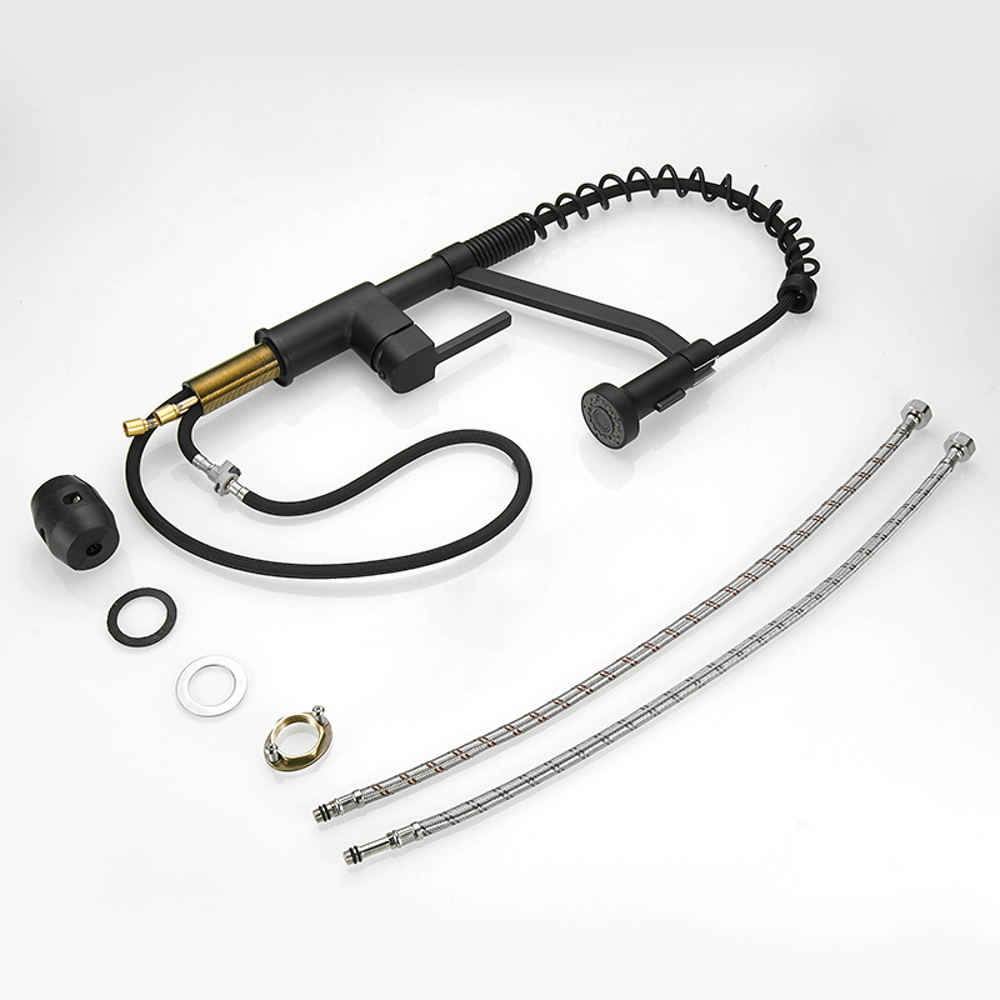 Kitchen Faucet - Apollo Single-Hole Kitchen Faucet with Pull-Down Spring Spout - undefined - Signature Faucets