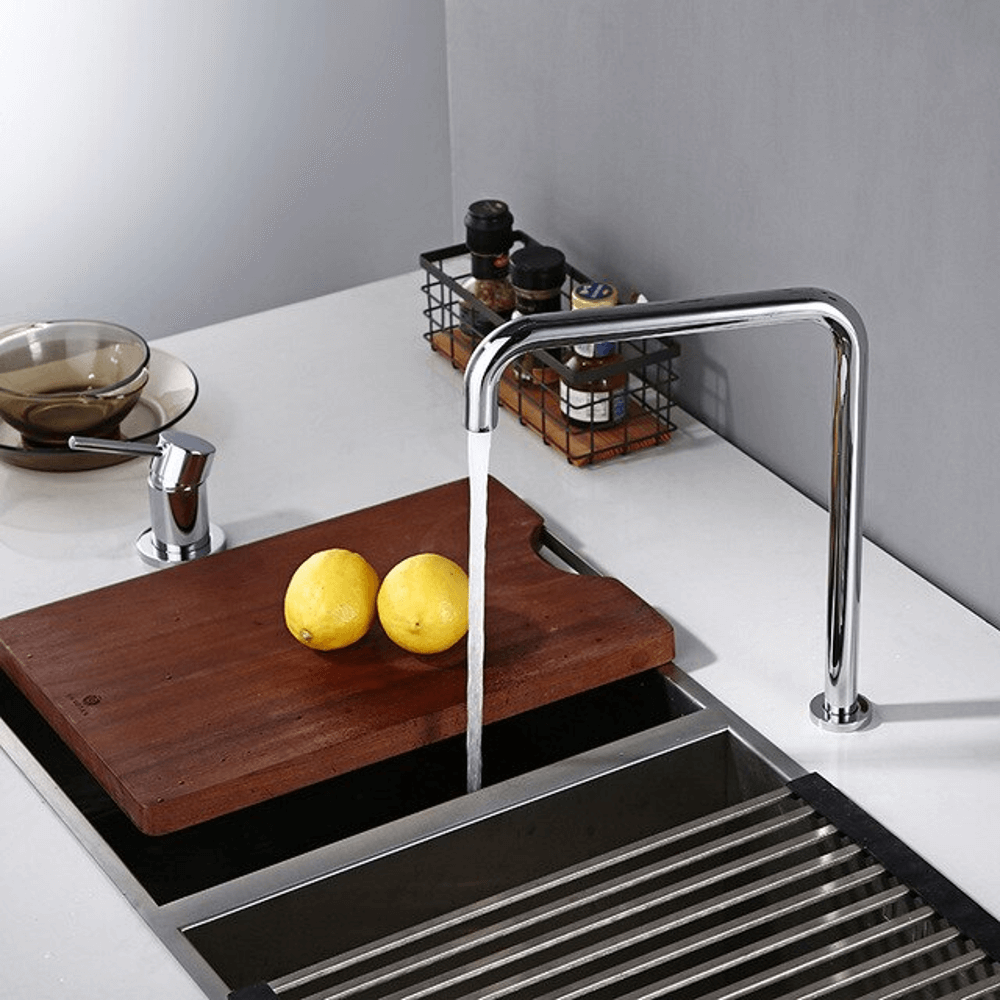 Kitchen Faucet - Dux 2-Hole Kitchen Faucet 360 Degree Swivel Spout - undefined - Signature Faucets