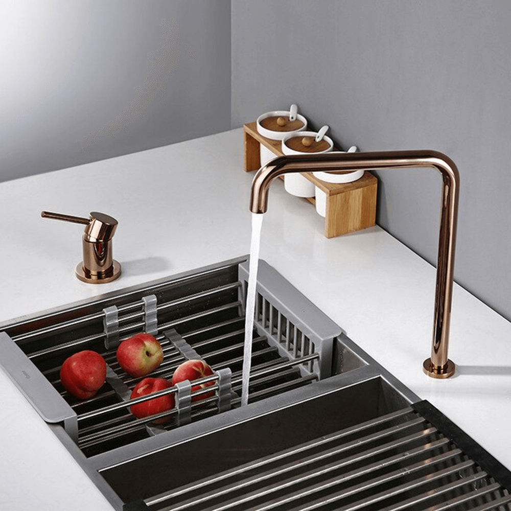Kitchen Faucet - Dux 2-Hole Kitchen Faucet 360 Degree Swivel Spout - undefined - Signature Faucets
