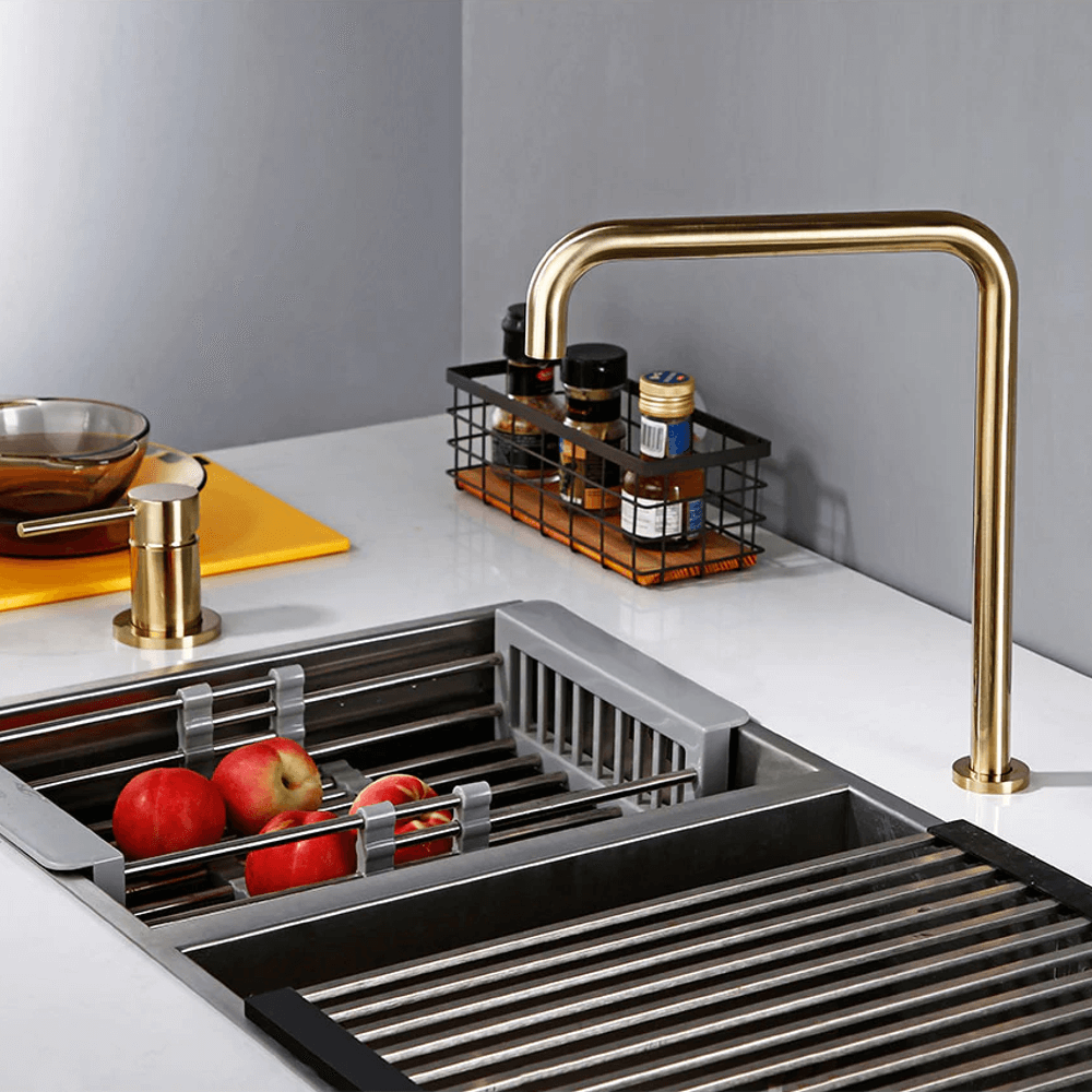 Kitchen Faucet - Dux 2-Hole Kitchen Faucet 360 Degree Swivel Spout - undefined - Signature Faucets