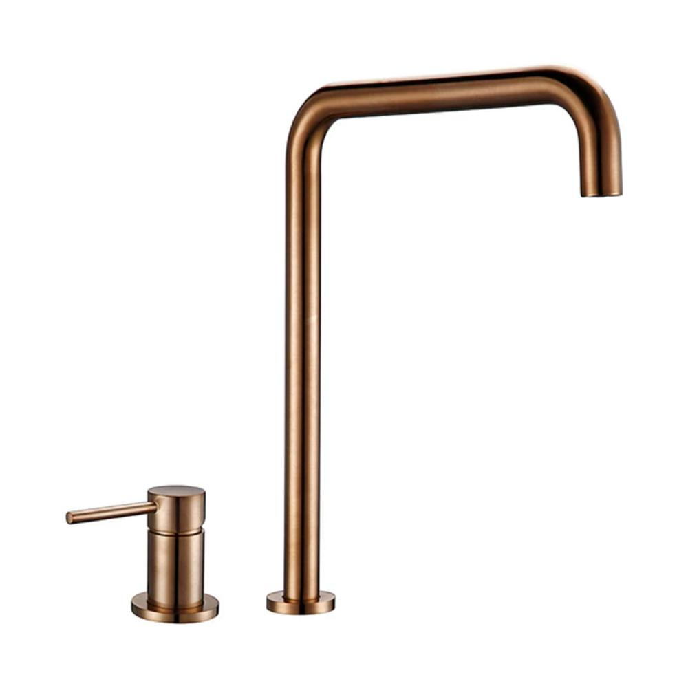 Kitchen Faucet - Dux 2-Hole Kitchen Faucet 360 Degree Swivel Spout - undefined - Signature Faucets