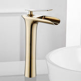 Bathroom Sink Faucet - Helfer Waterfall Basin Bathroom Sink Faucet Single handle - undefined - Signature Faucets
