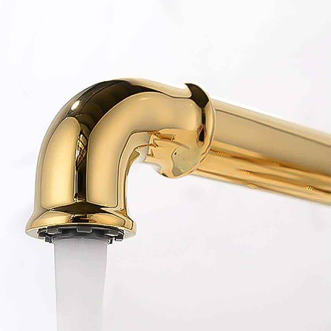Bathroom Sink Faucet - Imdorf Bathroom Faucet Industrial Style 3 Hole Double Handle - undefined - Signature Faucets