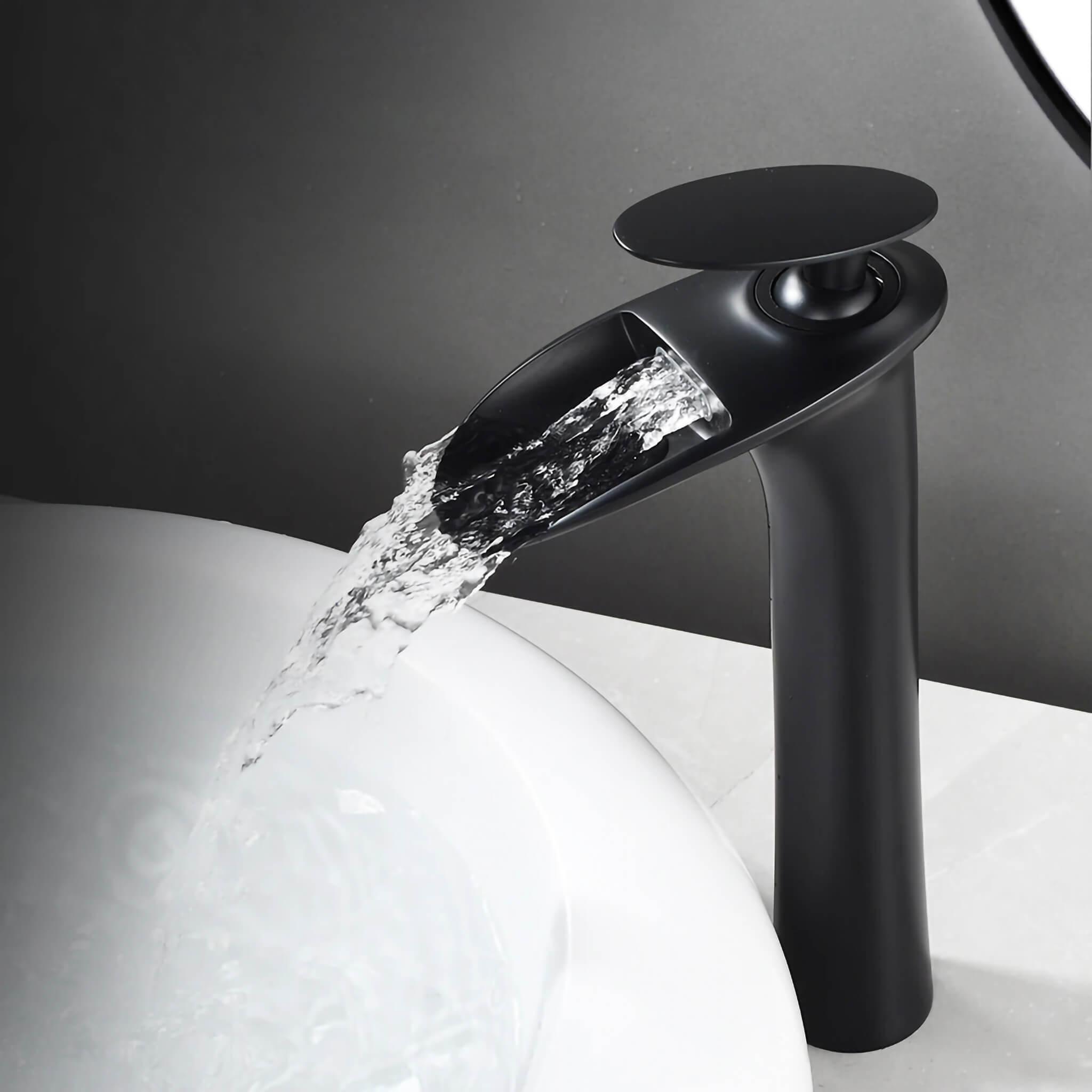 Dunkel Bathroom Waterfall Faucet Single Hole Single handle | Signature Faucets